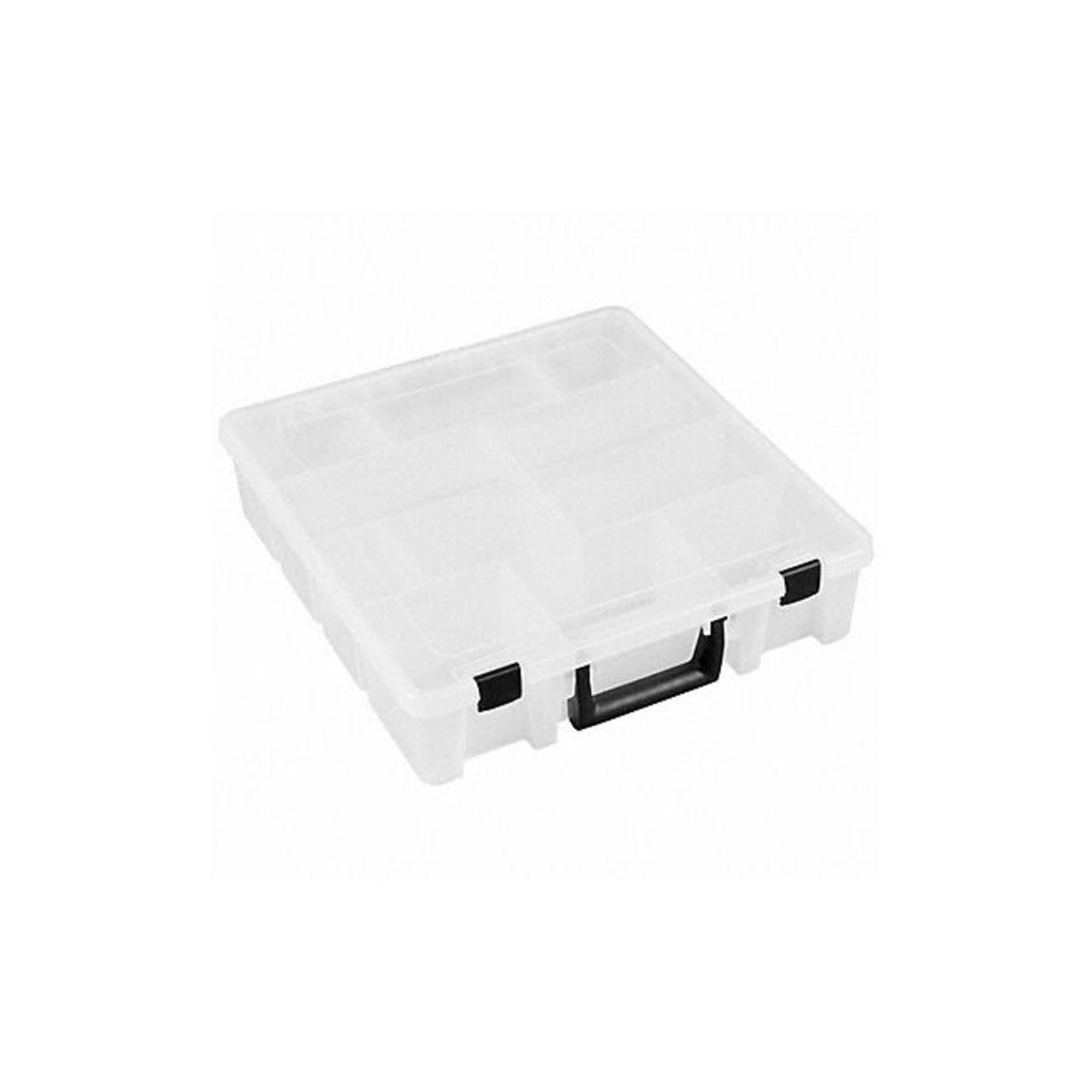 Flambeau Adjustable Compartment Box, 15 W x 14 L x 3-1/2 H, Translucent