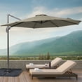 thumbnail image 1 of FLAME&SHADE 10ft Outdoor Round Patio Cantilever Market Offset Umbrella for Deck,Balcony and Poolside, Taupe, 1 of 8