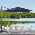 thumbnail image 1 of FLAME&SHADE 11FT Cantilever Umbrella with Aluminum Frame, and 360° Rotation,Navy Blue, 1 of 5