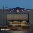 thumbnail image 1 of FLAME&SHADE 11FT LED Cantilever Umbrella with Solution-Dyed Fabric, Aluminum Frame, and 360° Rotation, Blue, 1 of 7