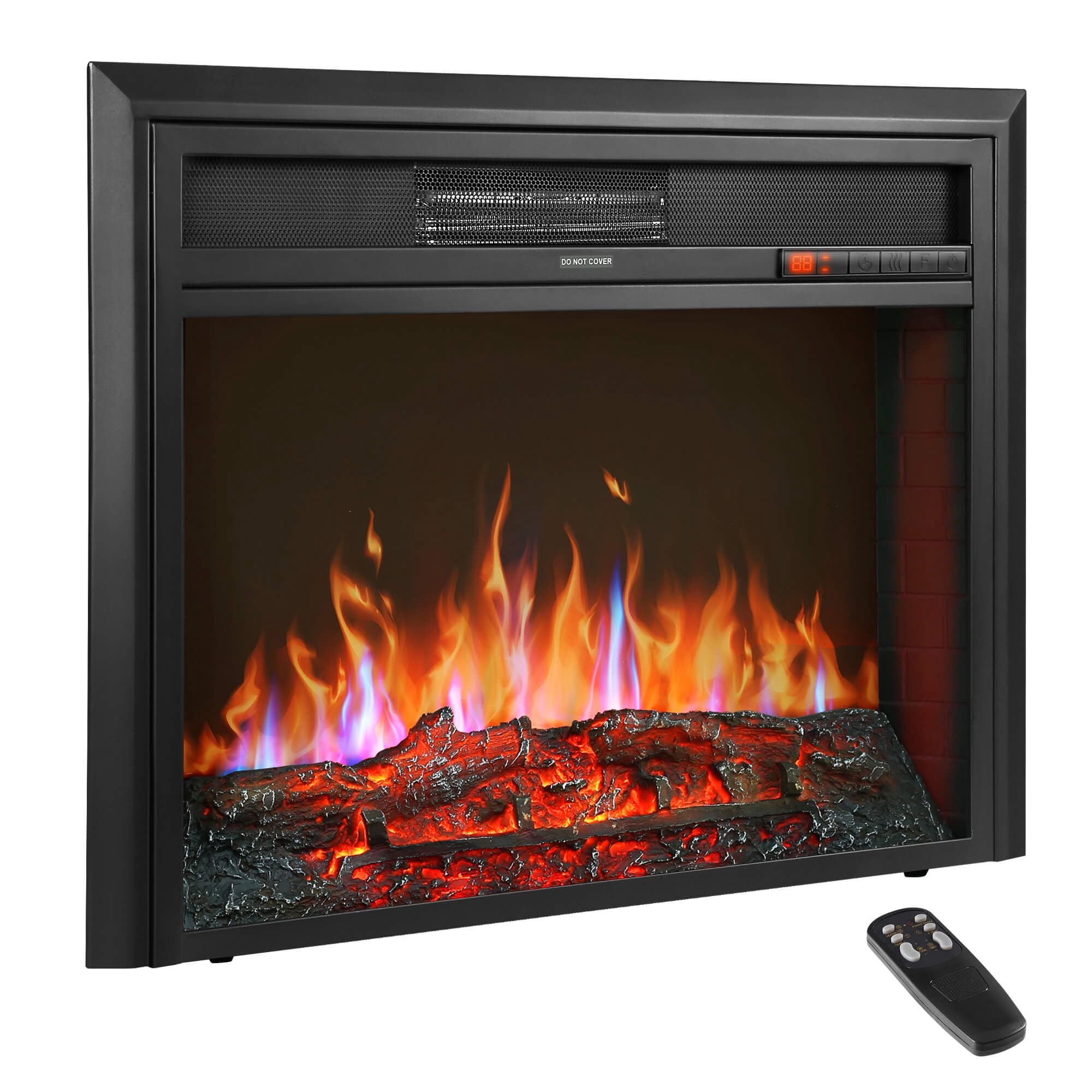 FLAME&SHADE Electric Fireplace Heater Insert or Freestanding with Timer