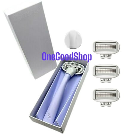 FLAMINGO 5-Blade Razors for Women - 1 Razor Handle + 4 5-Blade Refills + 1 Shower Holder - Lilac
