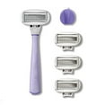 thumbnail image 1 of FLAMINGO 5-Blade Razors for Women - 1 Razor Handle + 4 5-Blade Refills + 1 Shower Holder - Lilac, 1 of 3