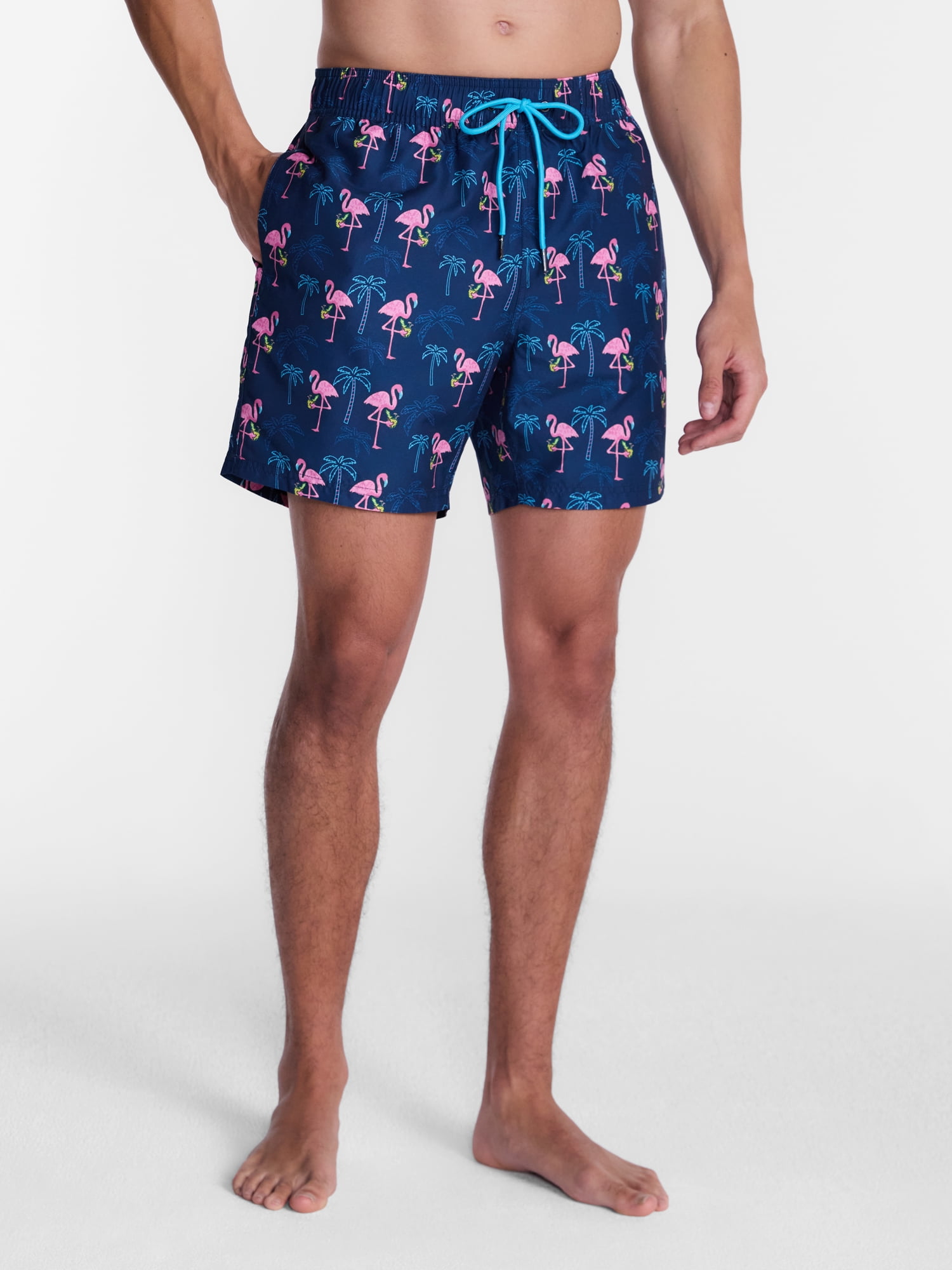 Party Sharks Men's Swim Trunks, 6.5" Inseam, Sizes S-XL