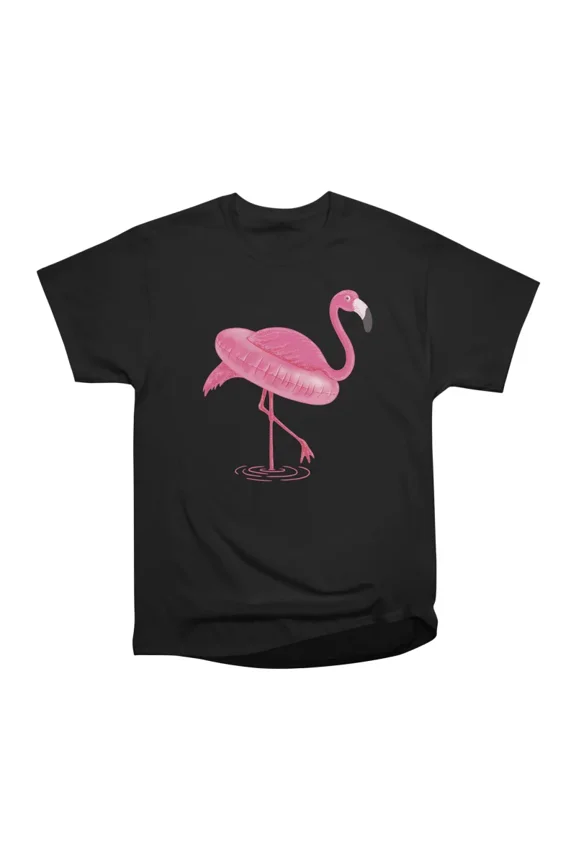 FLAMINGO SWIMMING CIRCLE T-Shirt Tee Gift For Him Merch For Her Apparel For Friend
