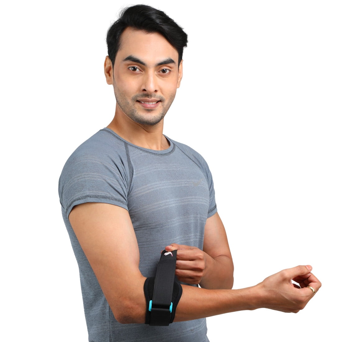 FLAMINGO Tennis Elbow Support with Neoprene, Elbow Brace, Black