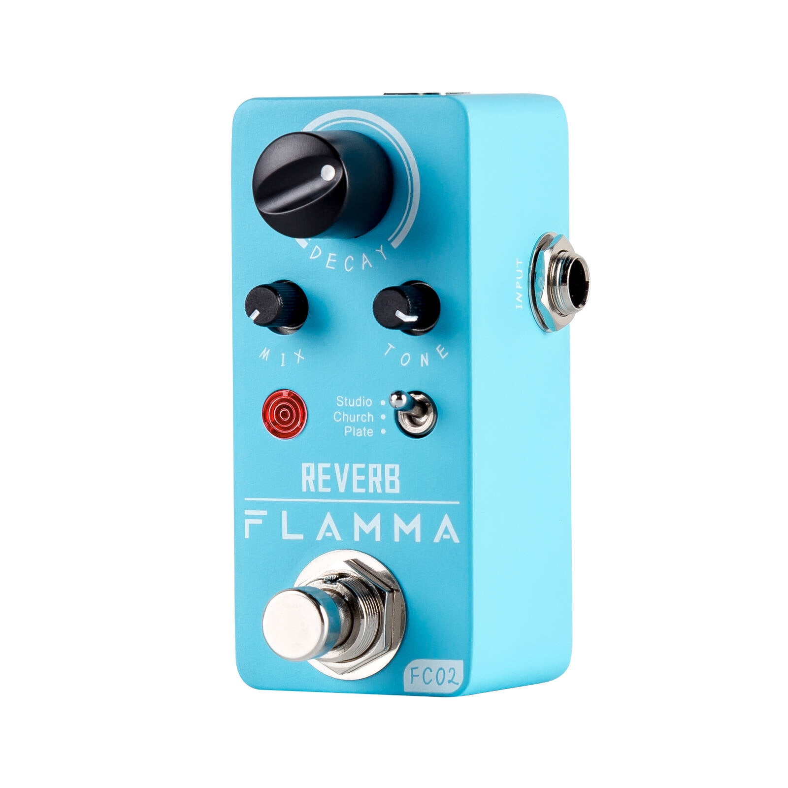 FLAMMA FC02 Mini Reverb Pedal Digital Guitar Effects Pedal with Church Plate Studio Reverb True Bypass