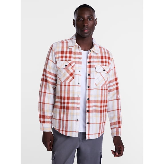 George Men's and Big Men's Shirt Jacket with Long Sleeves, Sizes S-3XL