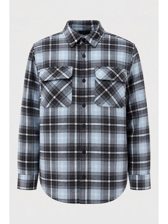 Men's and Big Men's Shirt Jacket with Long Sleeves, Sizes S-3XL