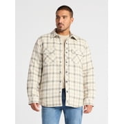George Men's Shirt Jacket with Long Sleeves, High Pile Fleece Lining, Sizes S-3XL