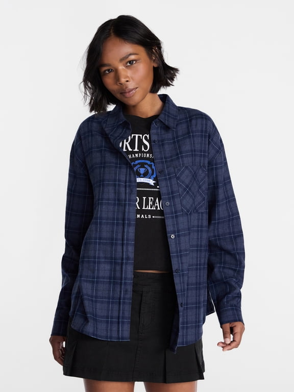 Flannel Cotton Shirt, Women's XXS-XXL