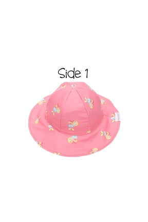 Kids' Reversible Patterned Sun Hat - Mermaid/Seahorse - XS (0-6m)