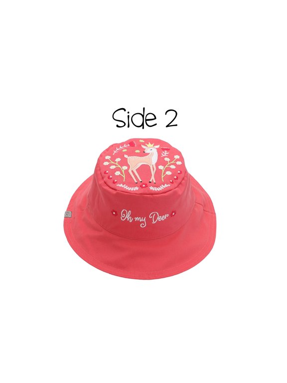 Kids' Reversible Sun Hat - Bunny/Deer - L (4-6y+)