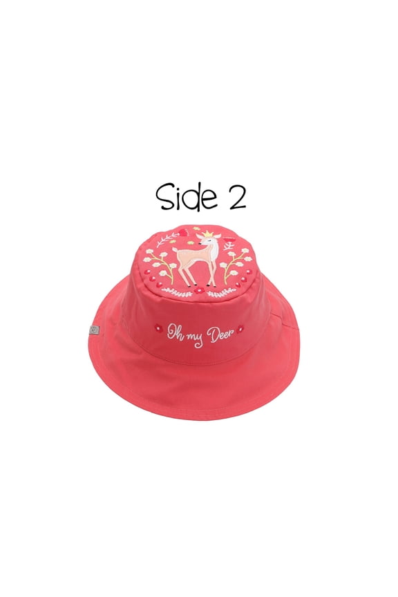 Kids' Reversible Sun Hat - Bunny/Deer - L (4-6y+)