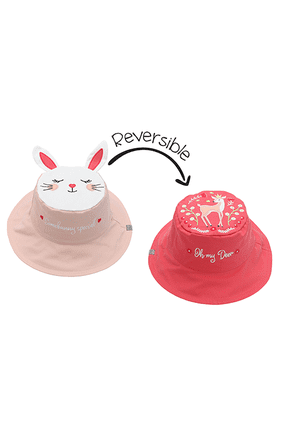 Kids' Reversible Sun Hat - Bunny/Deer - S (6m-2y)