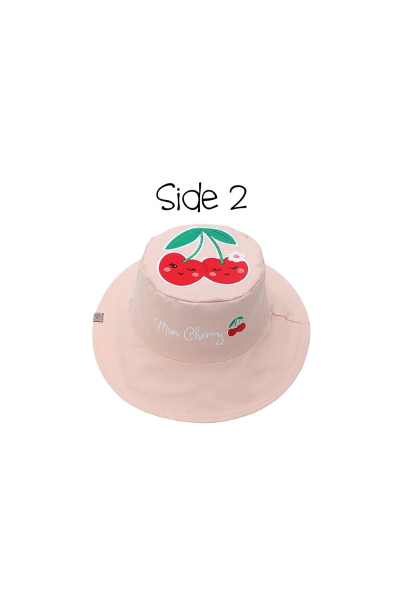 Kids' Reversible Sun Hat - Cat/Cherry - L (4-6y+)