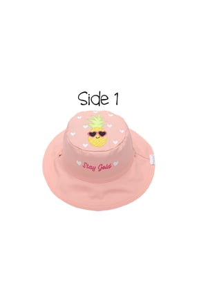 Kids' Reversible Sun Hat - Flamingo/Pineapple - S (6m-2y)