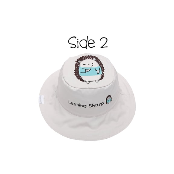 FLAPJACKKIDS Kids' Reversible Sun Hat - Fox/Hedgehog - L (4-6y+)