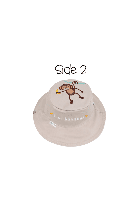 Kids' Reversible Sun Hat - Lion/Monkey - L (4-6y+)