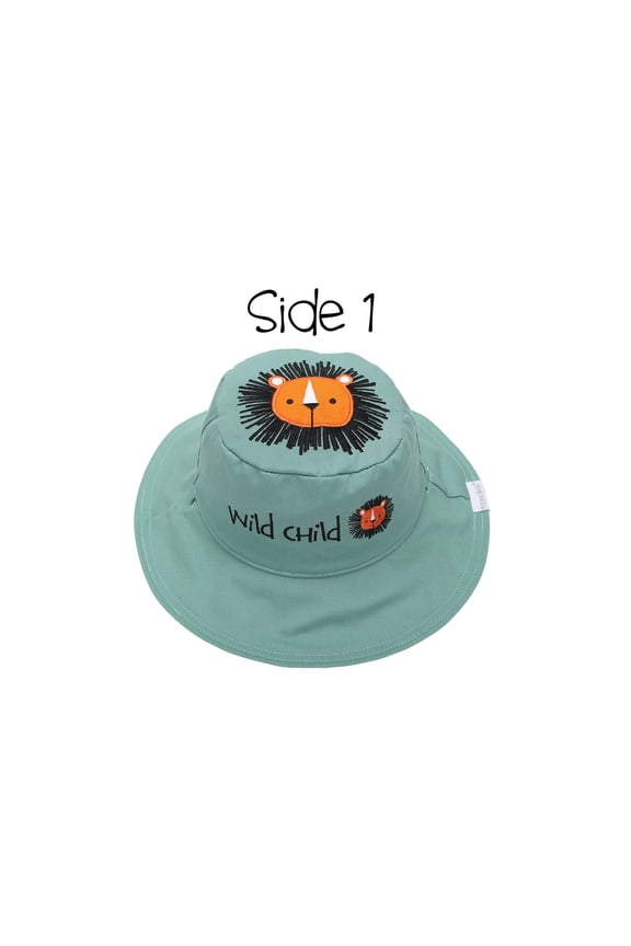 Kids' Reversible Sun Hat - Lion/Sloth - S (6m-2y)