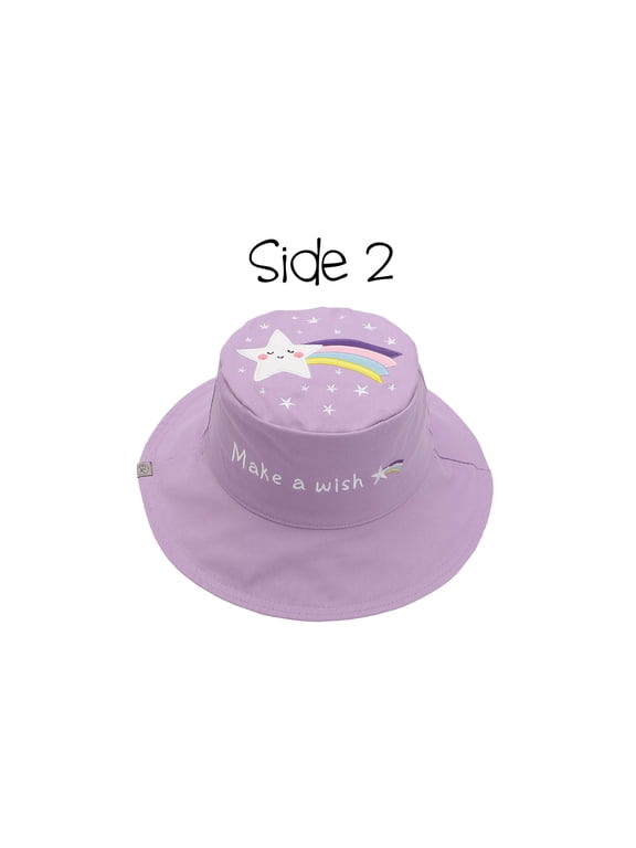 Kids' Reversible Sun Hat - Unicorn/Star - L (4-6y+)
