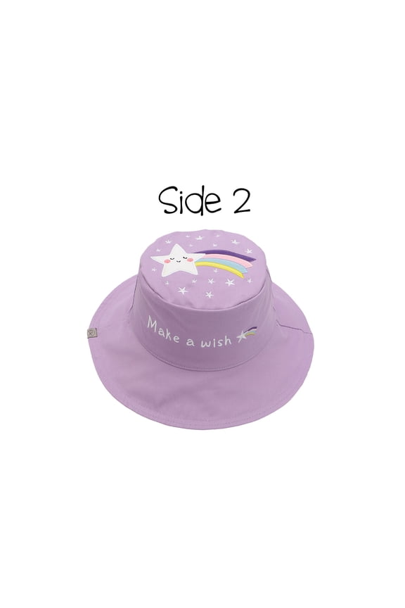 Kids' Reversible Sun Hat - Unicorn/Star - L (4-6y+)