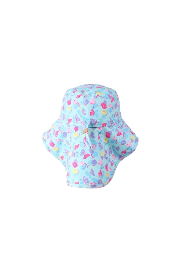 Kids' Sun Hat with Neck Cape - Butterfly - M (2-4y)