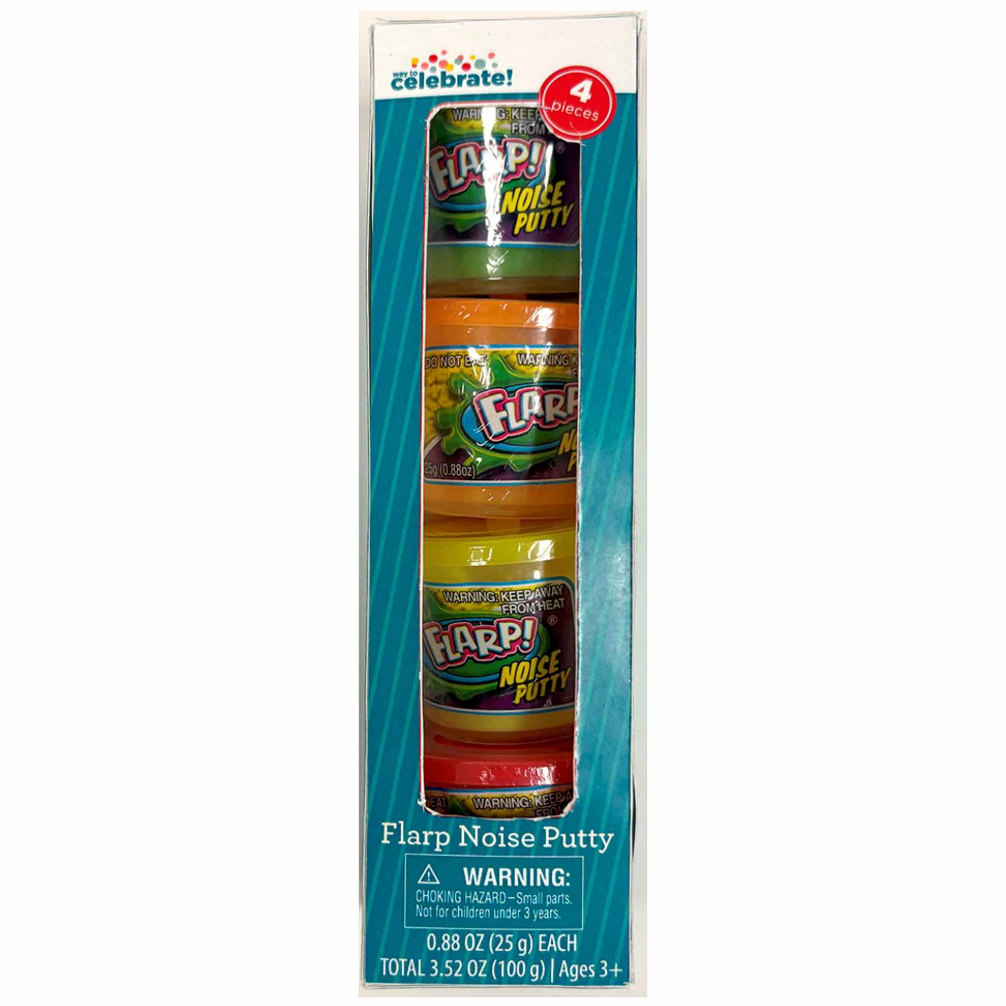 Way to Celebrate Flarp Noise Putty Party Favors, Multicolor, 0.88 oz, 4 Count, by Way To Celebrate