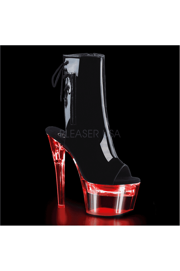 FLASHDANCE-1018-7, 7" Heel 2 3/4" Platform LED Illuminated Boot