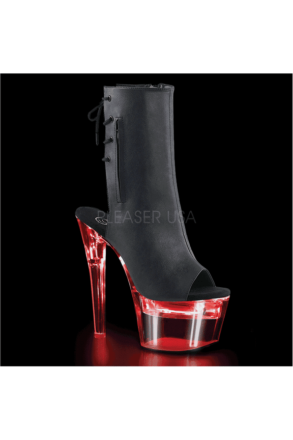 FLASHDANCE-1018-7, 7" Heel 2 3/4" Platform LED Illuminated Boot