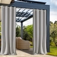 thumbnail image 1 of FLASHLUMI 2 Panels 52" x 96" Outdoor Waterproof Curtains, Grommet Blackout Privacy Drapes for Patio, Porch, Gazebo, Light Gray, 1 of 8
