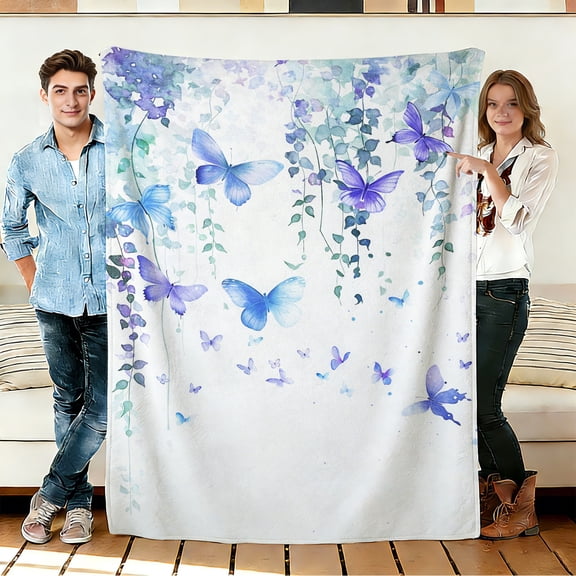 FLASHLUMI 30"×40" Soft Sherpa Blanket, Cozy Plush Warm Throw Blanket for Couch Bed Sofa Home Office Decor