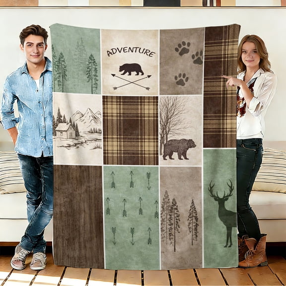 FLASHLUMI 30"×40" Soft Sherpa Blanket, Cozy Plush Warm Throw Blanket for Couch Bed Sofa Home Office Decor