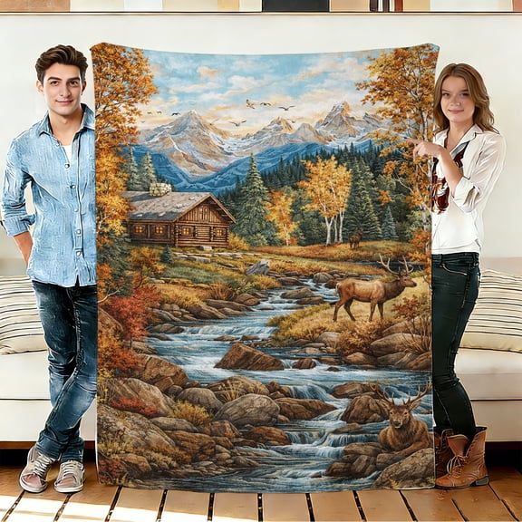 FLASHLUMI 30"×40" Soft Sherpa Blanket, Cozy Plush Warm Throw Blanket for Couch Bed Sofa Home Office Decor