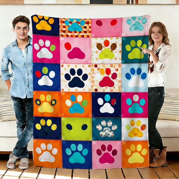 FLASHLUMI 30"×40" Soft Sherpa Blanket, Cozy Plush Warm Throw Blanket for Couch Bed Sofa Home Office Decor