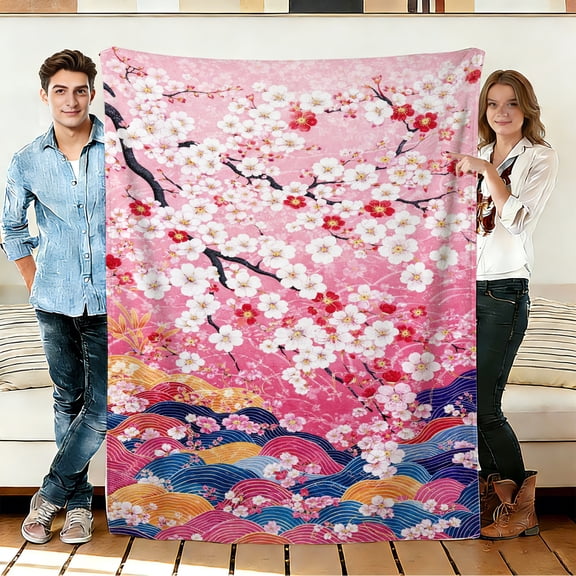 FLASHLUMI 30"×40" Soft Sherpa Blanket, Cozy Plush Warm Throw Blanket for Couch Bed Sofa Home Office Decor