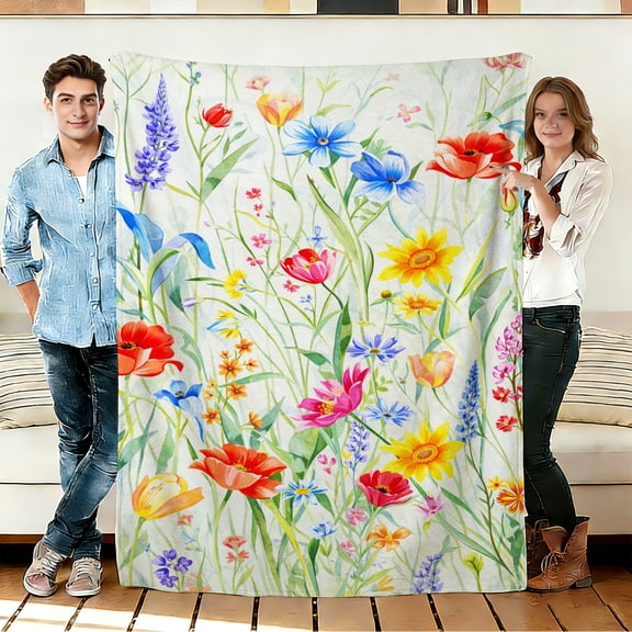 FLASHLUMI 30"×40" Soft Sherpa Blanket, Cozy Plush Warm Throw Blanket for Couch Bed Sofa Home Office Decor