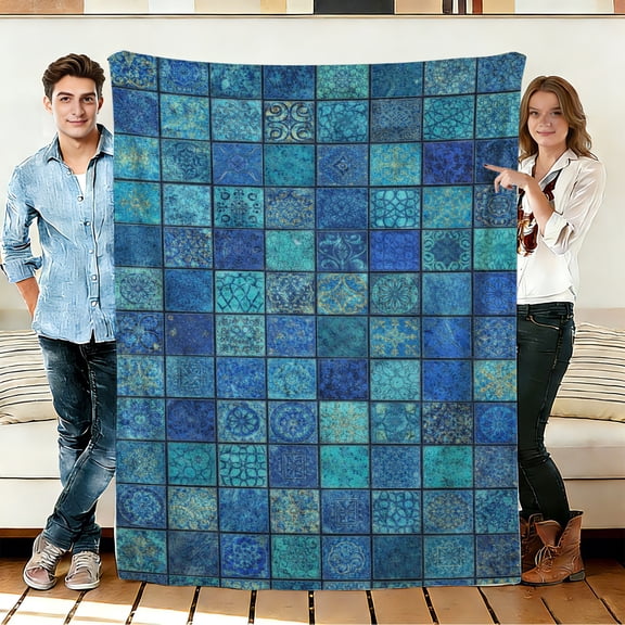 FLASHLUMI 30"×40" Soft Sherpa Blanket, Cozy Plush Warm Throw Blanket for Couch Bed Sofa Home Office Decor