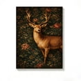 thumbnail image 1 of FLASHLUMI 32x48 Inch Vintage Stag with Floral Tapestry Background Oil Painting Canvas Wall Art, Rustic Wildlife Home Decor for Living Room Bedroom, No Frame, 1 of 10