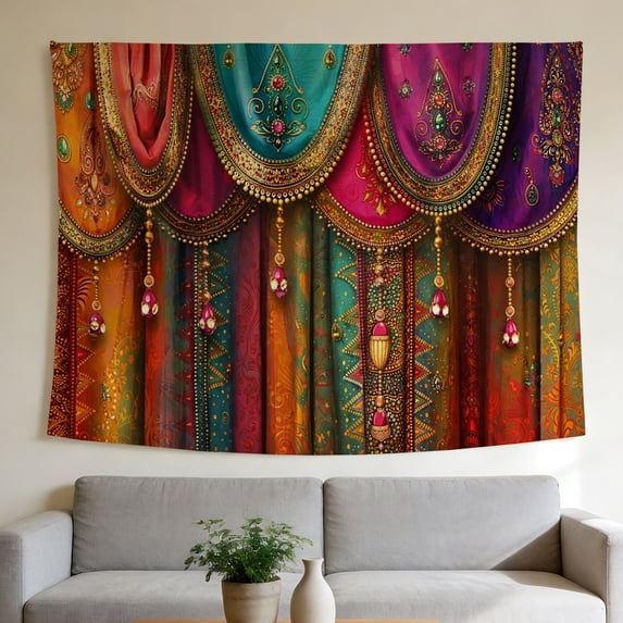 FLASHLUMI 80"×60" Tapestry, Decorative Wall Hanging for Bedroom Living Room Office Home Decor
