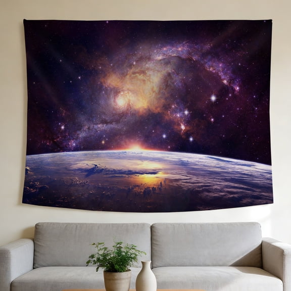 FLASHLUMI 90"×70" Tapestry, Science fiction cosmic style Tapestry, Decorative Wall Hanging for Bedroom Living Room Office Home Decor