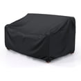 thumbnail image 1 of FLASHLUMI Heavy Duty Waterproof Outdoor Patio Sofa Cover, Windproof UV Resistant Furniture Protector with Buckles & Drawstring, Black, 54"x37"x35", 1 of 6