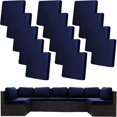 thumbnail image 1 of FLASHLUMI Stretch Outdoor Patio Sofa Cushion Covers, Elastic Full Wrapped Seat Cushion Slipcovers, Machine Washable Anti-Pilling Furniture Protector Covers, Navy Blue, 14 Pack, 1 of 6