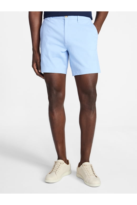 Men's and Big Men's Flat Front Shorts, 7" Inseam, Sizes 28-54