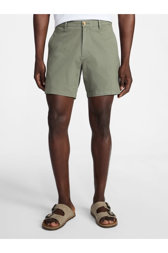 Men's and Big Men's Flat Front Shorts, 7" Inseam, Sizes 28-54