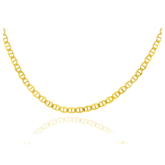 FLAT MARINER GOLD CHAIN 2.63MM : 10K 22"