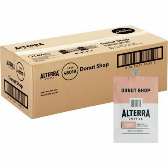 FLAVIA 48019 0.28 oz. Pouch Alterra Coffee Freshpack - Donut Shop (100/Carton)
