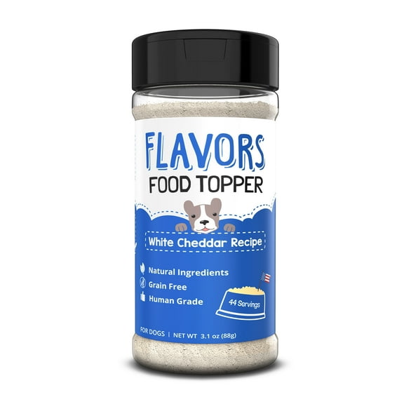 FLAVORS Food Topper for Dogs, White Cheddar Recipe, 3.1-Ounce