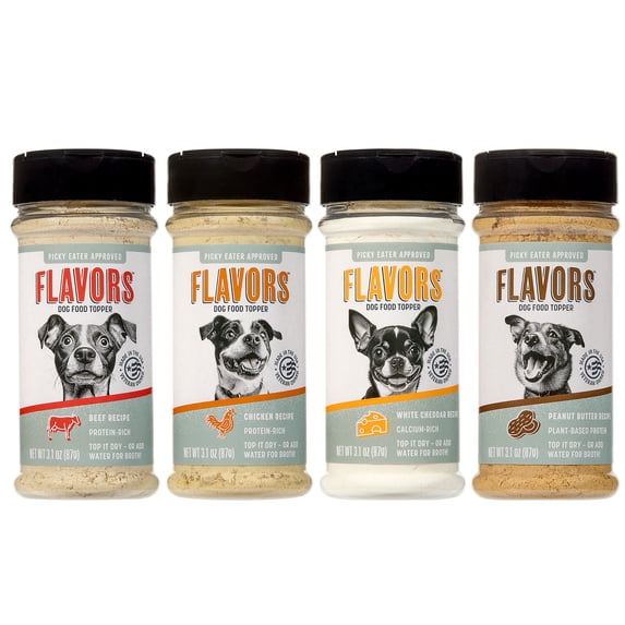 FLAVORS by Beaumont Basics Food Topper for Dogs, Assorted Flavors, 3.1-Ounce