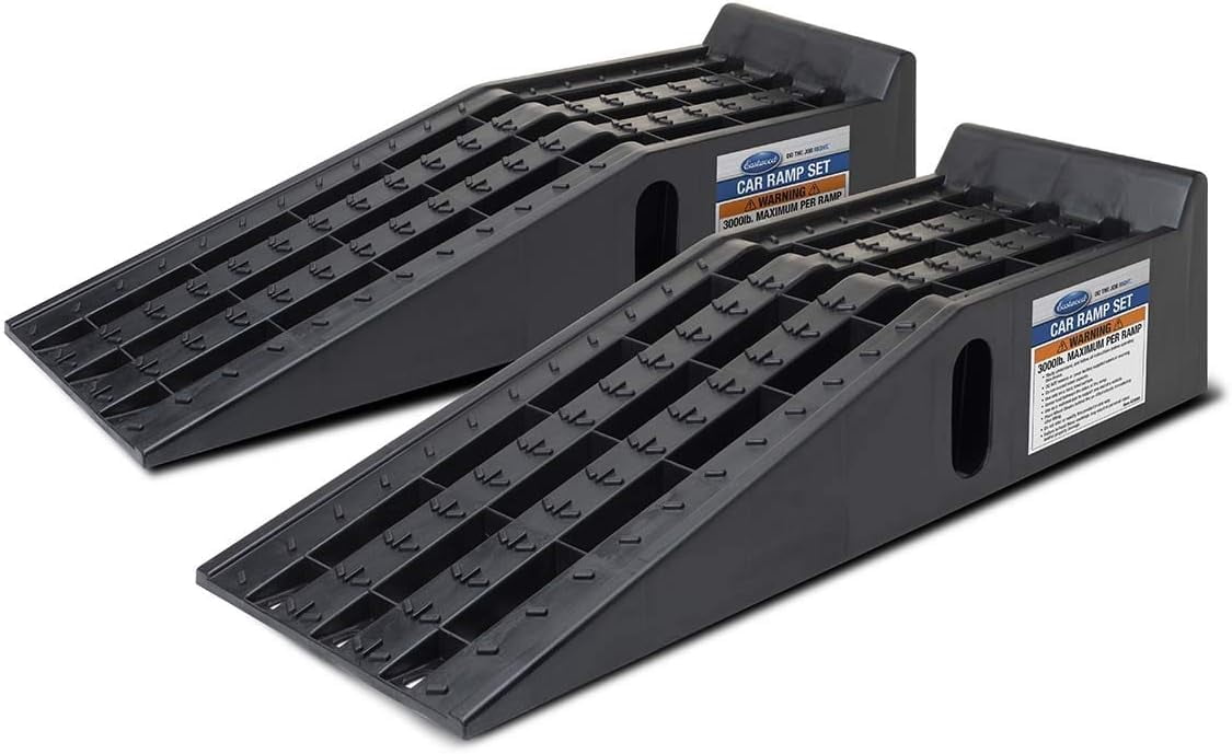 FLAWAL Car Ramps One Piece Set | with a 3 Ton Load Rating | Portable ...